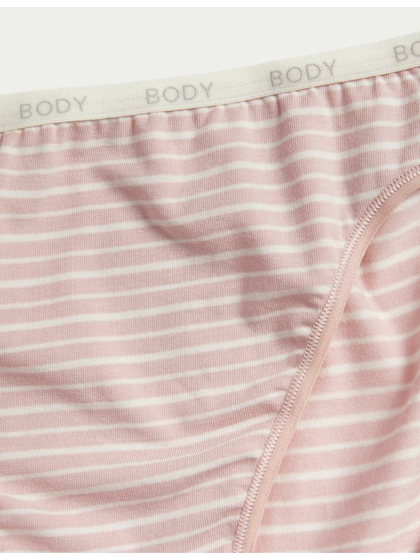 Marks & Spencer Visoko izrezane hlačke z visokim deležem bombaževine Supima, 4 kosi Marks & Spencer modra