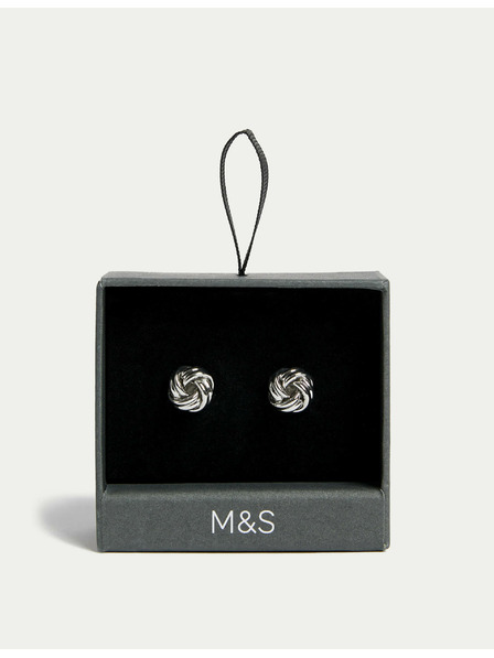 Marks & Spencer Manšetni gumbi v obliki vozla Marks & Spencer srebrna