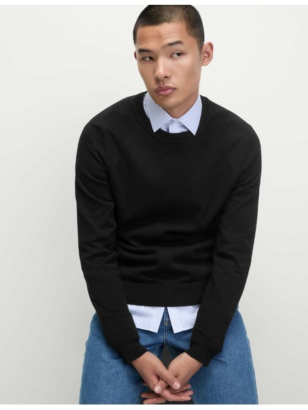 Marks & Spencer Pulover iz čistega bombaža z ovratnikom Marks & Spencer črna