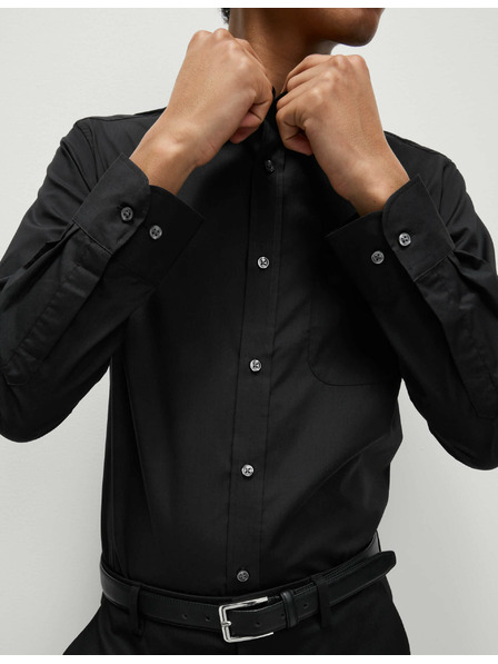 Marks & Spencer Marks & Spencer srajca z dolgimi rokavi ozkega kroja, 3 kosi v pakiranju, črna