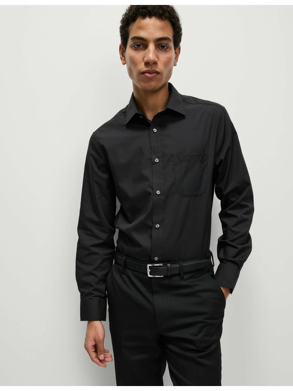 Marks & Spencer Marks & Spencer srajca z dolgimi rokavi ozkega kroja, 3 kosi v pakiranju, črna