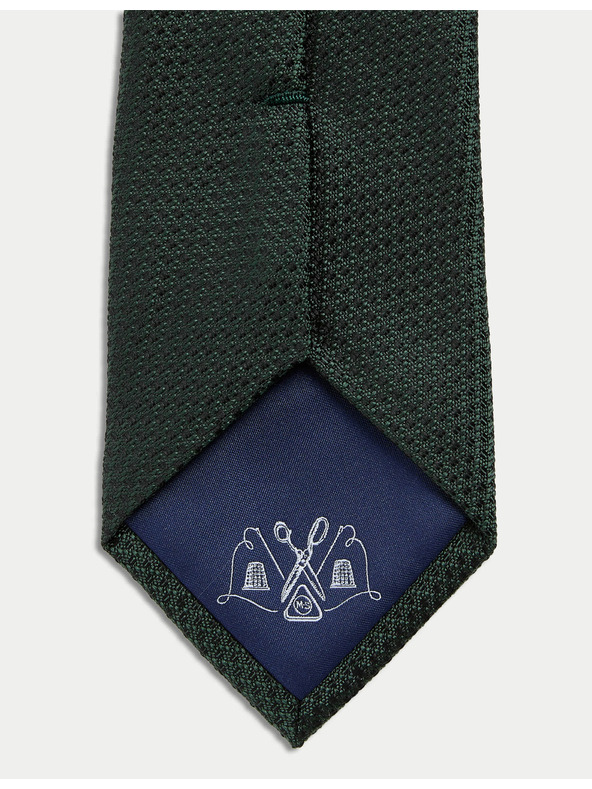 Marks & Spencer 100% svilena kravata s teksturo Marks & Spencer zelena