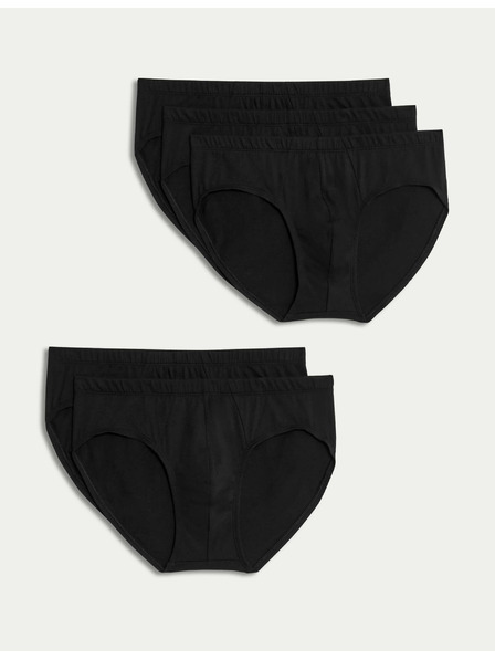 Marks & Spencer Spodnjice iz čistega bombaža, tehnologija Cool & Fresh™, 5 kosov v paketu Marks & Spencer črna