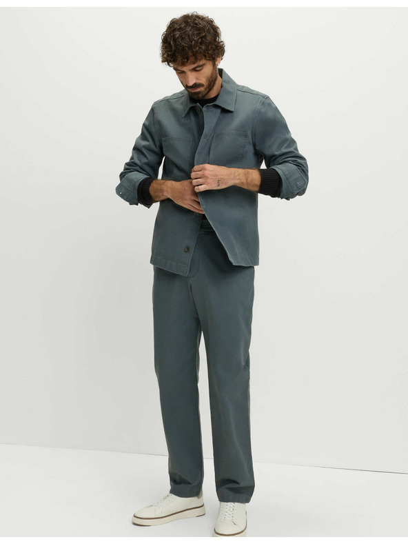 Marks & Spencer Hlače z motivom ribje kosti, iz čiste bombaže Marks & Spencer zelena