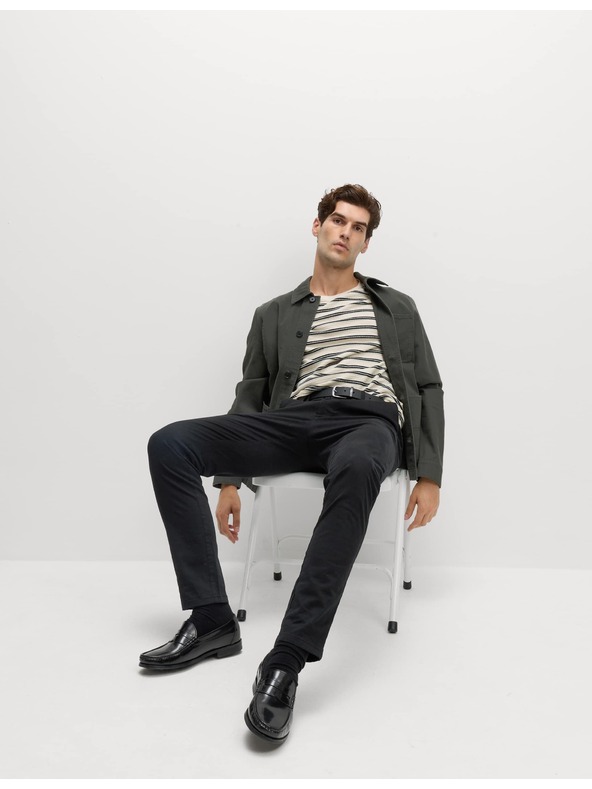 Marks & Spencer Marks & Spencer črne raztegljive hlačne nogavice chino tankega kroja