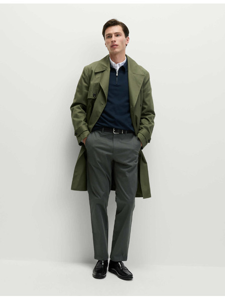 Marks & Spencer Raztegljive hlače chino regular fit Marks & Spencer sive barve