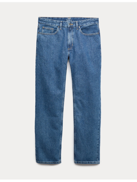 Marks & Spencer Gladke kavbojke ravnega kroja, iz čistega bombaža Marks & Spencer modra