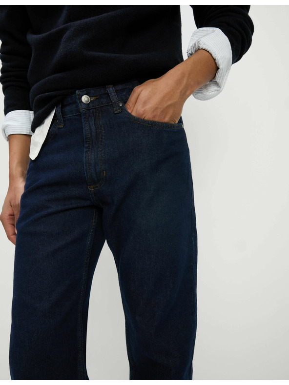 Marks & Spencer Gladke kavbojke ravnega kroja iz čiste bombaževine Marks & Spencer mornarsko modra