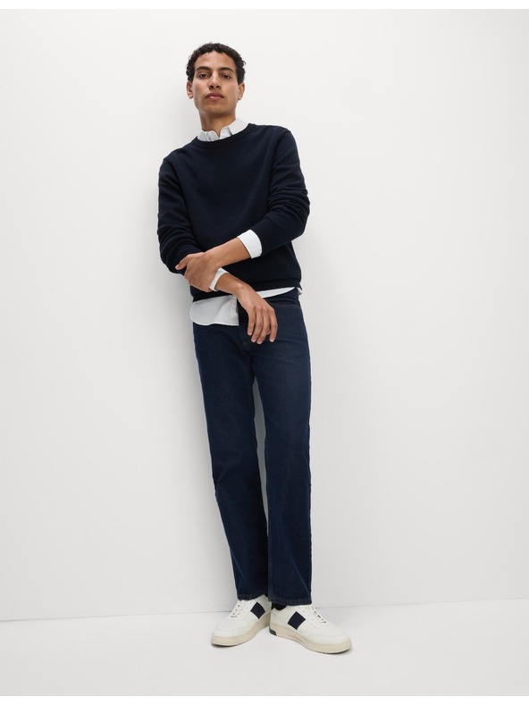 Marks & Spencer Gladke kavbojke ravnega kroja iz čiste bombaževine Marks & Spencer mornarsko modra