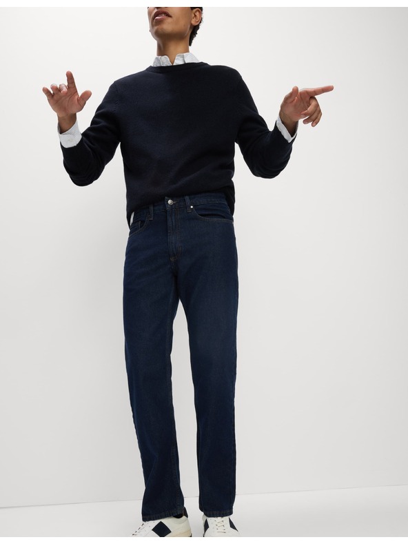 Marks & Spencer Gladke kavbojke ravnega kroja iz čiste bombaževine Marks & Spencer mornarsko modra