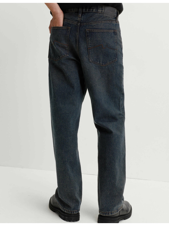 Marks & Spencer Authentic ohlapne trdne kavbojke Marks & Spencer modra