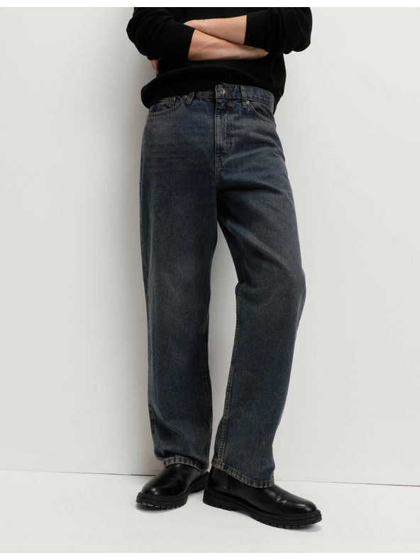 Marks & Spencer Authentic ohlapne trdne kavbojke Marks & Spencer modra