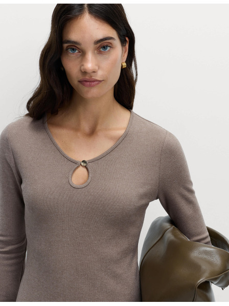 Marks & Spencer Udoben top z razprtim izrezom in razширjenimi rokavi Marks & Spencer smetanova