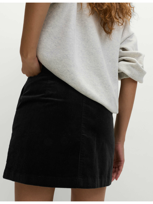 Marks & Spencer Mini krilo A-kroja z visokim deležem bombaža Marks & Spencer črna