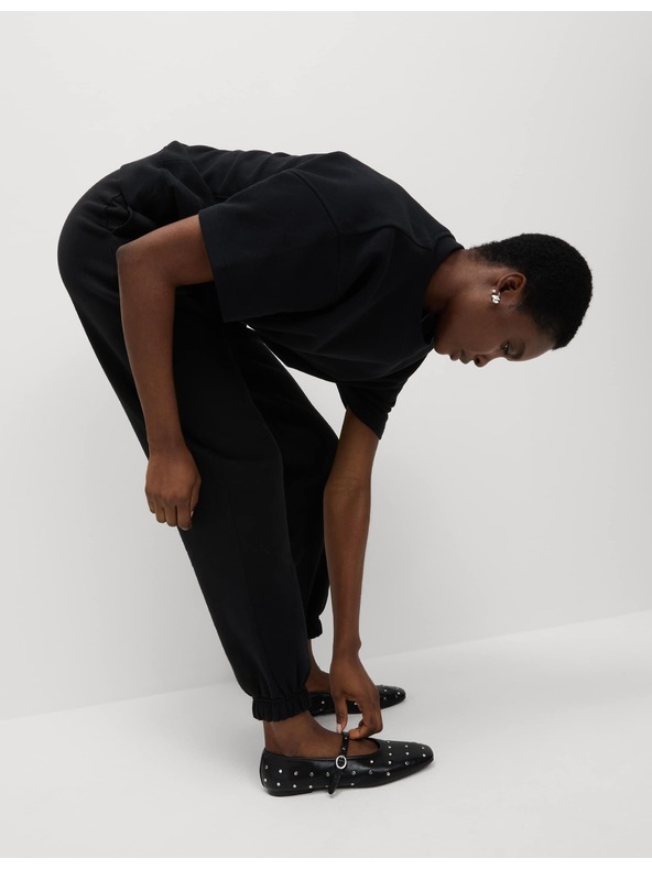 Marks & Spencer Trenirka z manšetami, z visokim deležem bombaža in vrvico Marks & Spencer črna