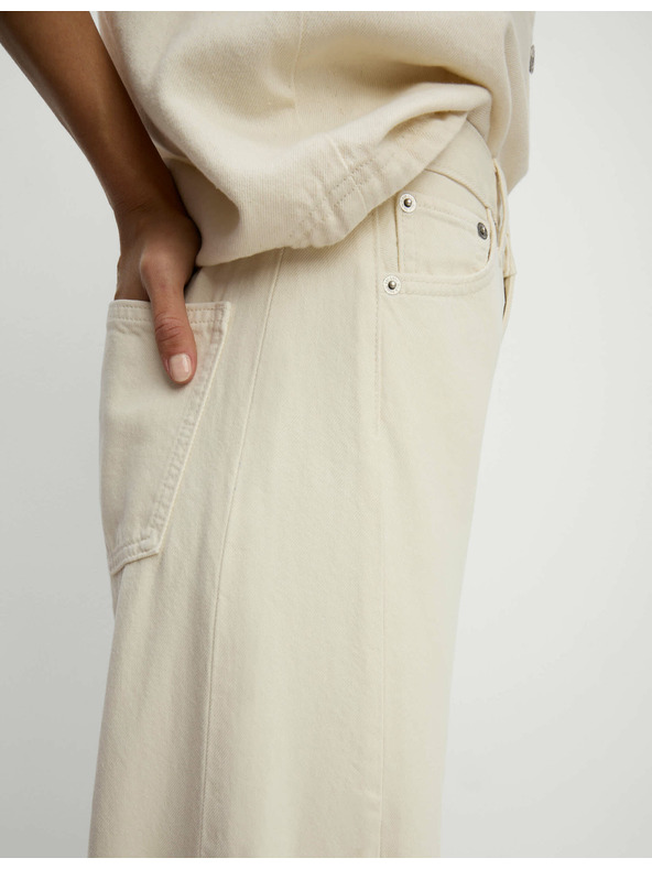 Marks & Spencer Ravni džins s srednjevisokim sedežem Marks & Spencer smetana