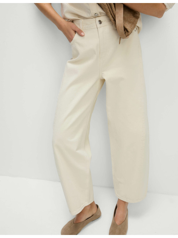 Marks & Spencer Ravni džins s srednjevisokim sedežem Marks & Spencer smetana