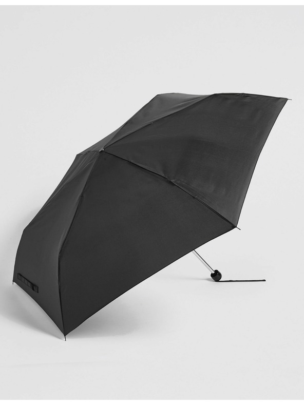 Marks & Spencer Črni dežnik Marks & Spencer Glossy Solid Umbrella Black