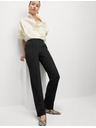 Marks & Spencer Jeruzijske kontrastne hlačne ravnega kroja Marks & Spencer črna