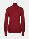 Orsay Vinsko rdeč ženski pulover z visokim ovratnikom ORSAY