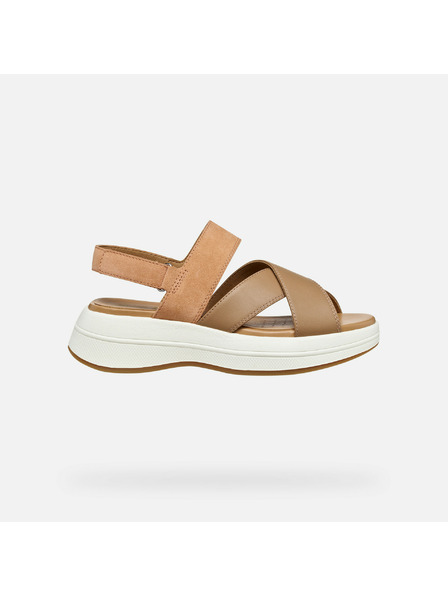 Geox Rjavi ženski sandali Geox Spherica Ecub-3 S