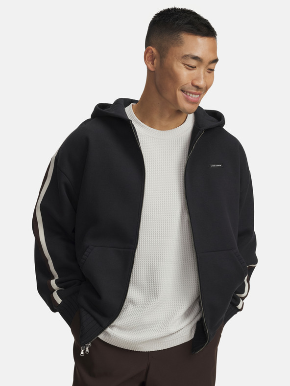 Under Armour Moški pulover  Under Armour UA Icon Heavy Rib FZ-BLK