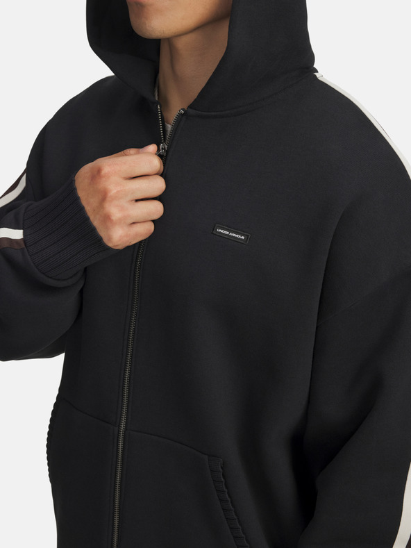 Under Armour Moški pulover  Under Armour UA Icon Heavy Rib FZ-BLK