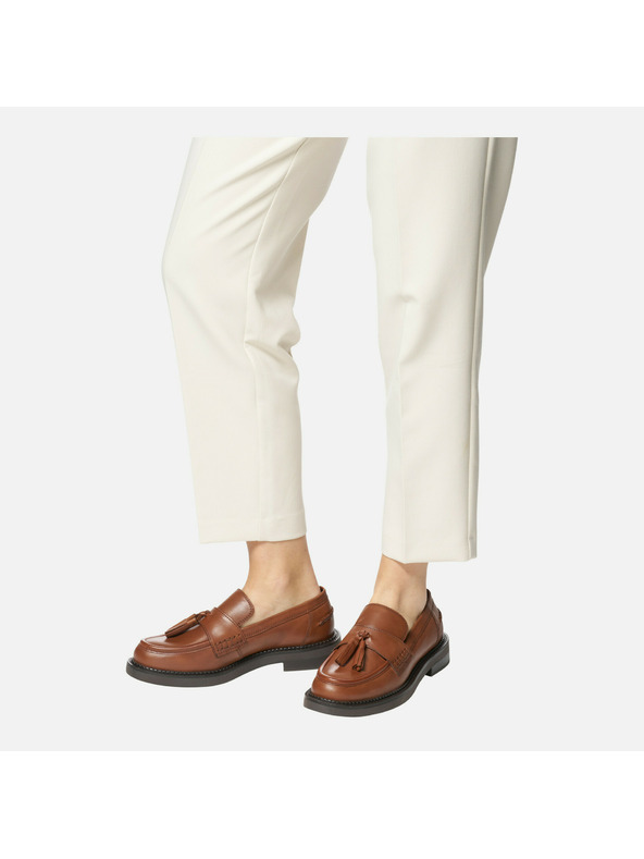 Geox Rjavi ženski mokasini Geox Serilda