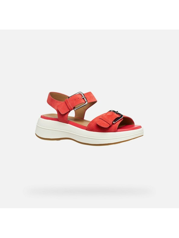 Geox Rdeči ženski sandali Geox Spherica Ecub-3 S