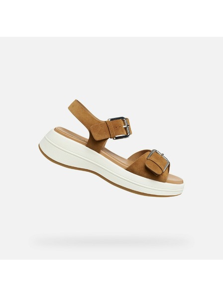 Geox Rjavi ženski sandali Geox Spherica Ecub-3 S