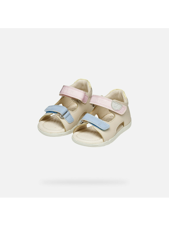 Geox Bežasti dekliški sandali Geox Sandal Macchia