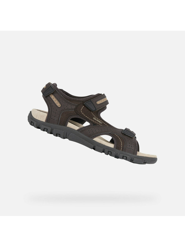 Geox Temno rjavi moški sandali Geox Uomo Sandal Strada