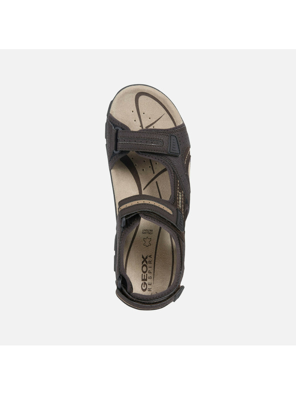 Geox Temno rjavi moški sandali Geox Uomo Sandal Strada