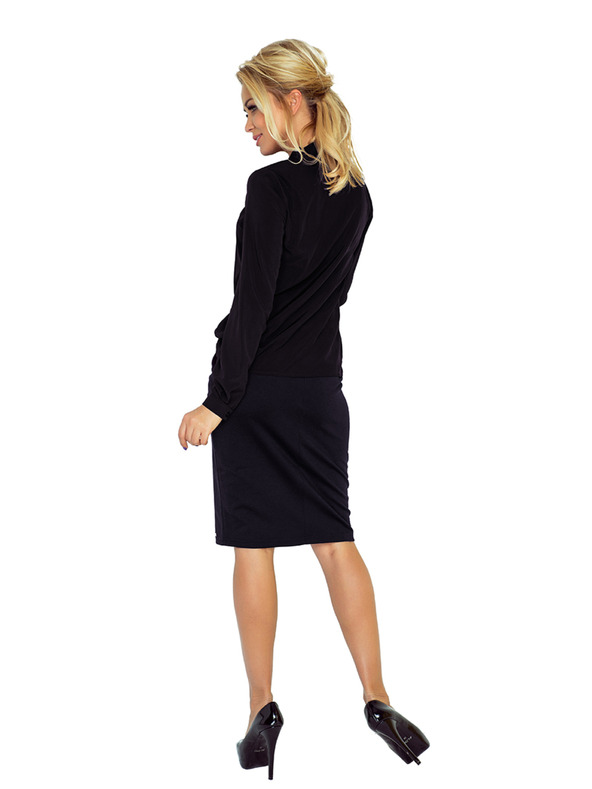 numoco Bluza z valovito teksturo - črna