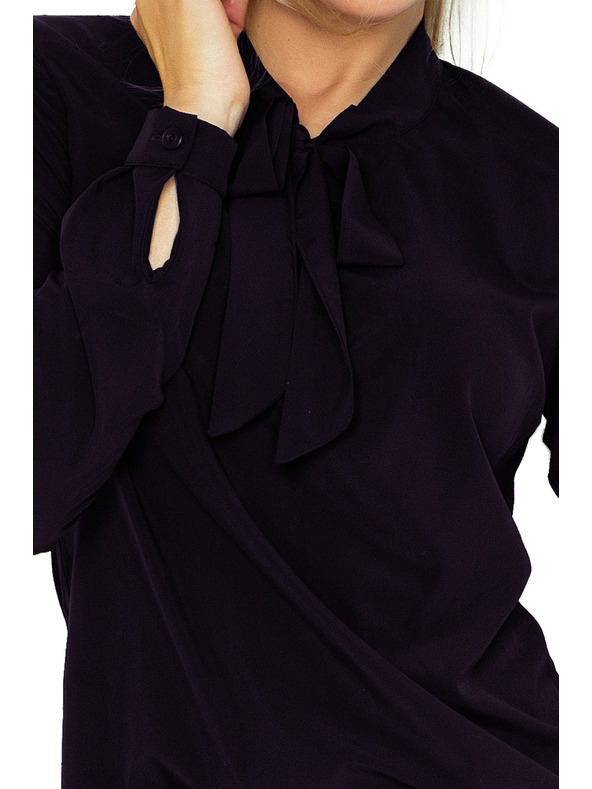 numoco Bluza z valovito teksturo - črna