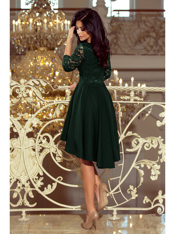 numoco NICOLLE - Ekskluzivne obleke s čipko - temno zelene