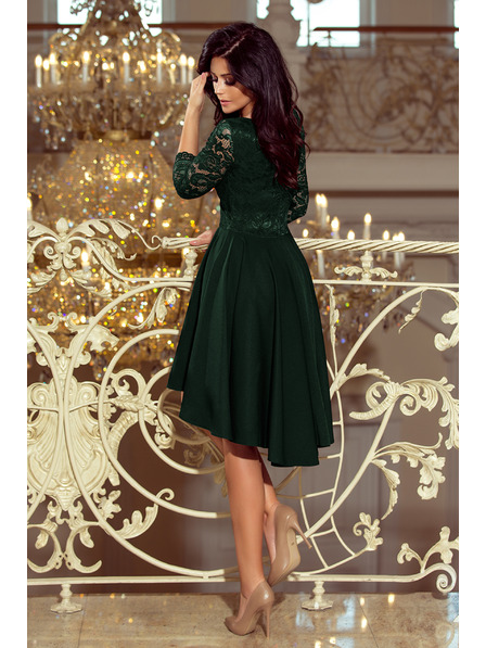 numoco NICOLLE - Ekskluzivne obleke s čipko - temno zelene