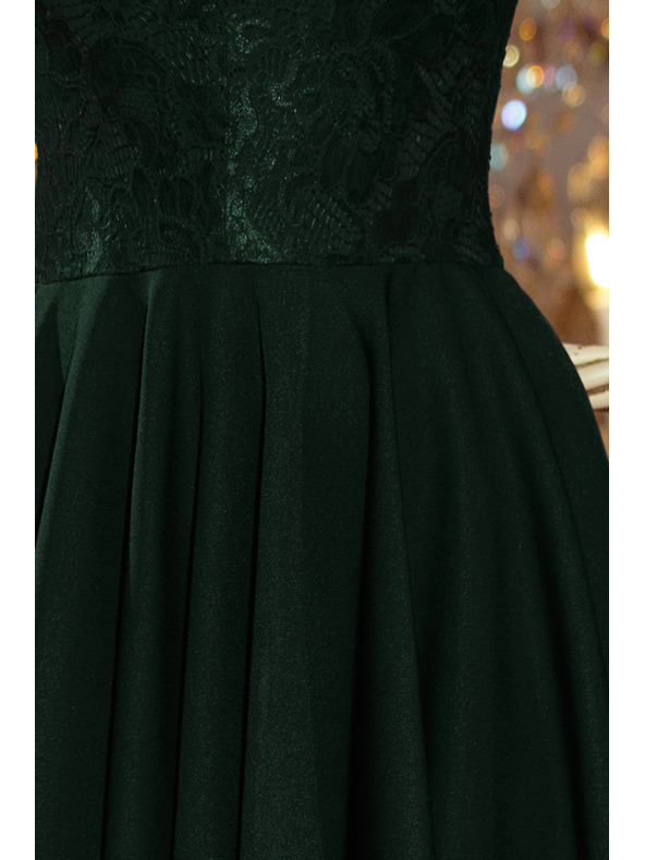 numoco NICOLLE - Ekskluzivne obleke s čipko - temno zelene