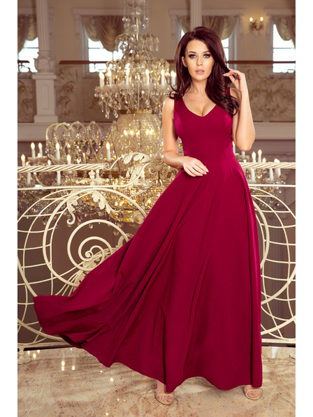 numoco CINDY dolge obleke z izrezom - bordo