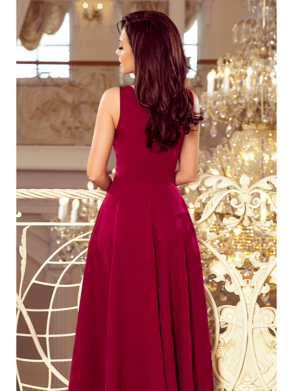 numoco CINDY dolge obleke z izrezom - bordo