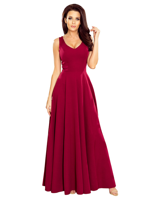 numoco CINDY dolge obleke z izrezom - bordo