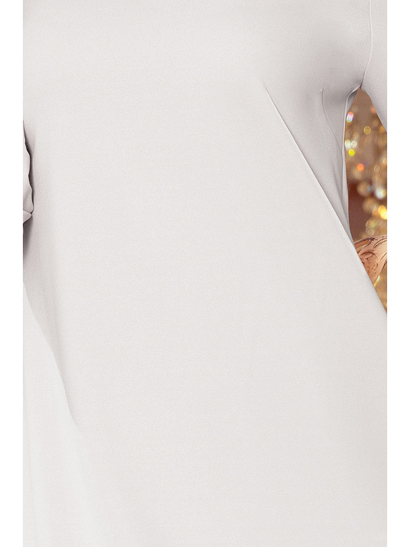 numoco LUCY - nagubane udobne obleke - sive