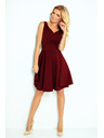 numoco Šaty - srčast izrez - bordo barve