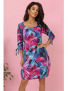 numoco LILA Cvetlične obleke z veznim rokavom