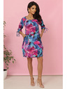 numoco LILA Cvetlične obleke z veznim rokavom