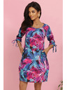 numoco LILA Cvetlične obleke z veznim rokavom
