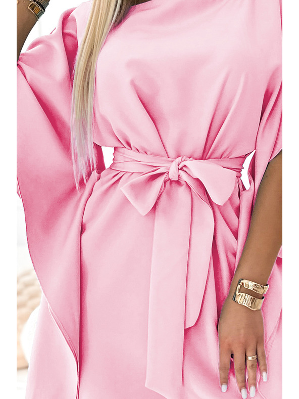 numoco SOFIA Metuljaste obleke - pastelno rožnata