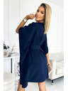 numoco SOFIA Metuljaste obleke z zadrgo v pasu - temno modra