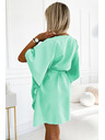 numoco SOFIA Ženske metuljaste obleke z zadrgo v pasu - mint