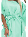 numoco SOFIA Ženske metuljaste obleke z zadrgo v pasu - mint